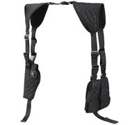 Nylon Concealed Carry Shoulder Holster for Pistols, Under Arm Underarm Holster with Double Cartridge Drum Pouch, Adjustable Straps Quick Draw Design, Black