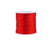 Nylon Cord 0.8mm x 100m, Satin Cord Nylon String Macrame Cord, Red Beading Thread String for Making Bracelet, Necklace, Chinese Knot, Jewellery