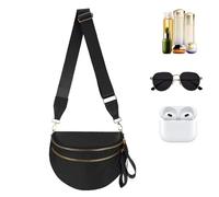 Nylon Crescent Bag - 12.2x5.51x8.66 Inches Strap Spacious Wallets Purses | Adjustable Sling Bag For Women Girls Daily Commute Shopping Work School Weekend Outing Business Meeting
