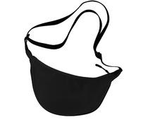 Nylon Crescent Bag for Ladies - Aesthetic Dumpling Crossbody Bag with Adjustable Strap - Lightweight Half Moon Shoulder Bag for Travel, Work & Festivals - Orange