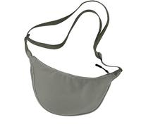 Nylon Crescent Bag for Ladies - Aesthetic Dumpling Crossbody Bag with Adjustable Strap - Lightweight Half Moon Shoulder Bag for Travel, Work & Festivals - Orange