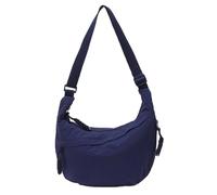 Nylon Crescent Crossbody Bag for Women Shoulder Tote Handbag Casual Sling Bag Dumpling Purse Bag for Outdoor Travel, Royal-blue, M
