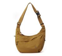 Nylon Crescent Crossbody Luna Bag for Women Men Moon Shoulder Spacious Lightweight Sling Casual Hobo Dumpling Purses, A-brown, L