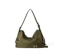 Nylon Crossbody Bag Adjustable Strap Spacious Work Travel Essentials Lightweight Shoulder Bag Large Capacity Handbag, Green, Mass Beauty