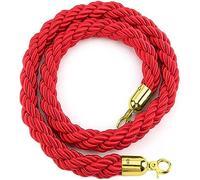 Nylon Crowd Control Barrier Rope with Hooks, Durable il Rope for Queue Management, Event Safety, and Personal Control Systems - High Visibility Design