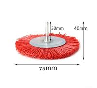 Nylon Cup Brush Abrasive Wire Wheel for Angle Grinder Tool, 6mm Shank, Polishing and Deburring, 50/75/100mm Diameter