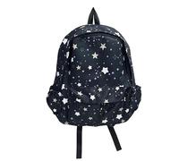Nylon Cute Daypack Large Capacity Star Printed Backpack (Black) | Original Title words remaining: for Travel Outings Picnics Recreational Activities Brand compatibility retained: Generic