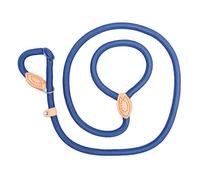Nylon Dog Slip Leash with Braided Rope, Blue 6MM BY 1.8 METERS | Braided Rope Body, Metal Hardware Forming the Neck Loop, Integrated Handhold for Focused Dog Training