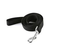 Nylon Dog Training Leash, Traction Rope, 4Ft /5 Foot /6 Feet Long, 5/8 inch 3/4 Inch 1 Inch Wide, for Small and Medium Dogs (1'' x 12 FT, Black)