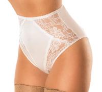 Nylon Dreams Peekaboo Betty Luxury High Waist Knickers Retro Briefs NDPKB (as8, alpha, 4x_l, regular, regular, White)