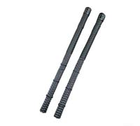 Nylon Drum Brushes 36.5 cm for Jazz Cajon Percussion Wavy Design Black White Pair (Black)