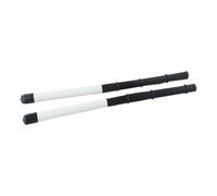 Nylon Drum Brushes 36.5 cm for Jazz Cajon Percussion Wavy Design Black White Pair (White)
