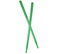 Nylon Drumsticks 1 Pair Long Handle Green Drum Sticks