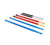 Nylon Drumsticks 2 Wire Brush,Drum Stick Accessory Drum Stick 2 Wood Drum Rod Portable Drum Stick Accessory Set with Storage Bag for Rock Band