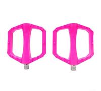 Nylon Fiber DU Bearing Bicycle Pedals Designed to Improve Performance on Both Mountain and Road Bikes (Deep Pink)