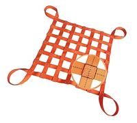 Nylon Flat Sling Lift Net - Elastic Safety Protection Net Construction Straps 4x4M Heavy-Duty Lifting and Securing Solution for Various Applications