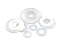 Nylon Flat Washer M2 .5 M3 M4 M5 M6 M8 M10 M12 M14 M16 M18 M20 Black White Plastic Sealing Hard Washers Insulation Gasket Ring(Hard White,M8x16x2mm 40pcs)
