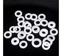 Nylon Flat Washers, 50pcs, ID 6 8 10 Mm Gasket Spacer Sealing For Pressure Gage, Thickness 2mm Plastic Gasket Ring(20x28x2)