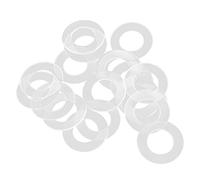 Nylon Flat Washers M16 28mm OD 16mm ID 1mm Thickness Sealing Gasket for Faucet Pipe Water Hose, Clear, Pack of 50