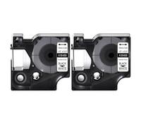 Nylon Flexible Labels 1 to 10PK Compatible with Printer 18488 18489 18490 18491 12mm Black On White Ribbon Compatible with Printer 4200 5000(2PK Black on White)