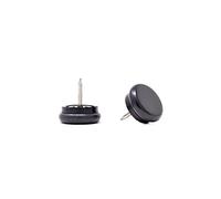 Nylon Furniture Glides, 23mm Slider Pads for Chair Feet, Nail-On Floor Protectors Easy Gliders, (Black, Pack of 48, Free 2mm Drill Bit) - Made in Germany
