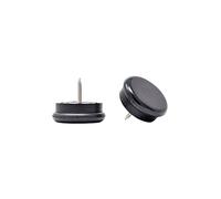 Nylon Furniture Glides, 30mm Slider Pads for Chair Feet, Nail-On Floor Protectors Easy Gliders, (Black, Pack of 16, Free 2mm Drill Bit) - Made in Germany