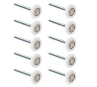 Nylon Garage Door Rollers With 6200zz Ball Bearings For Quiet Operation And Smooth Gliding Action On Residential Or Commercial Doors Silver Finish Pack Of 10 Pieces(6200 46 * 120)