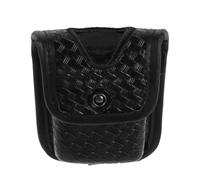 Nylon Glove Pouch for Duty Belt Snap Closure Black | Compact Multi-compartment Design, Quick Access for Patrol and Training, Wear Resistant Nylon PU Leather