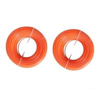 Nylon Grass Trimmer Line 2 Pack 1.6mm 2.0mm X 30m Orange Plus Green String for Brushcutter Mower Spool Replacement Sturdy Cutting Cord(Orange)