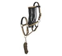 Nylon halter and lead rope set for horse with fly browband Imperial Riding
