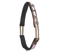 Imperial Riding "IRH Deluxe Extra" Lunging Belt, Ergonomic Shape with Wither-free and Metal Rings, Cappuccino White Classy Pink, Full