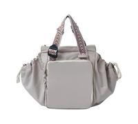 Nylon Large Diaper Bag Tote Multi-pocket Shoulder Bag for Women (Champagne)