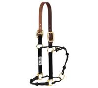 Nylon, Leather & Rope Combination Horse Halter by Weaver Equine
