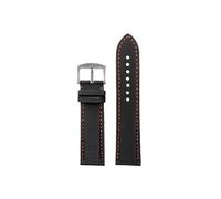 Nylon Leather Watch Strap Fit for Longines Heritage L2.838 /Tissot/Seiko/Casio/Omega 20mm 21mm 22mm 23mm 24mm(Black Orange-steel pin buckle,20mm)