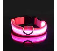 Nylon LED Luminous Dog Collar Adjustable Flashing Luminous Dog Collar Night Anti-lost Dog Light Collar Outdoor Dog Safety Collar For Chihuahua Pug French Bulldog,A,S