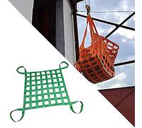 Nylon Lifting Sling Net, Cargo Net, Flat Webbing Net, Cargo Hanging Net, Bungee Net Climbing Net Stair Safety Net, Tear Resistant Cargo Handling Tools, Orange ( Size : 1 X 1M/Mesh 10cm/Load 300KG )