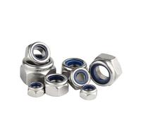 Nylon Lock Nut Stainless Steel M2 M2.5 M3 M4 M5 M6 M8 M10 M12 M14 M16 M20 M24 M27 M30 DIN985 Hexagon Locking Nut(M18 1PC)