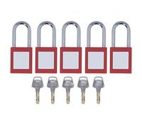 Nylon Lock Padlock - Durable Reinforced Nylon Body, Universal Key System, Chrome Lock Beam, Industrial Safety & Security Use, Writable Label, Heavy Duty