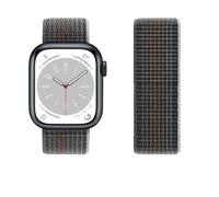Nylon Loop Strap Compatible with Apple Watch band 44mm 45mm 40mm 42mm 41mm 38mm Bracelet belt Correa iWatch Series 9 4 5 6 Se 7 8 Ultra 49mm(23M Midnight 140,38-40-41mm)