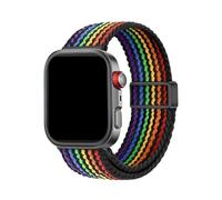 Nylon Loop Strap For Huawei Watch Fit 3/4 Sports Breathable Wristband For Huawei Watch Fit 4 Pro Replace Bracelet Accessories(29# Black Rainbow)