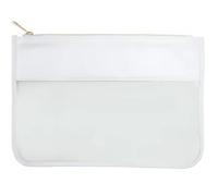 Nylon Makeup Bag DIY Chenille Letter Clear Travel Zipper Pouch, Preppy Makeup Bag Clear Cosmetic Bag, Water-proof Makeup Travel Pouch Snack Bags for Women (Rose Red), White, Cosmetic Bag