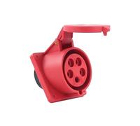 Nylon Material Concealed Oblique Industrial Socket 3 core 4 core 5 Hole 16A32A Aviation Waterproof and dustproof Non-Explosion-Proof Connector Three-Phase Power(Inclined seat 5 core 32A)