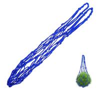Nylon Mesh Feeding Bag with Braided Rope, Strong Blue Livestock Feeder | Easy to Carry, Not Easy to Deform, Hanging Design for Poultry Feed and Goat Food