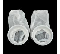 Nylon Mesh Filter Bag For Ibc Rainwater Tank Dn75 Connection Reusable Needle Felt Strainer With 105mm Outer Diameter And 200mm Length For Garden Water Purification System Two Pack