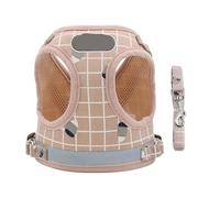 Nylon Mesh Kitten Puppy Reflective Dogs Harness And Leash Set Dogs Vest Harness Leads Pet Clothes For Small Dogs (pink M)