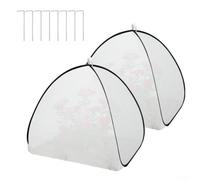 Nylon Mesh Plant Enclosure 22x22x22in White(white 2pcs)