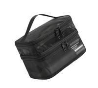Nylon Meshes Travel Toiletry Bag Double Compartment Cosmetic Organizers Women Men Make Up Storage Solution Nylon Toiletry
