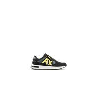 Nylon Micro-Suede Trainers, male, Armani Exchange, Sneakers, Black, 6 UK, Shoes 6 UK
