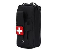 Nylon Molle First Aid Bag with Multiple Pockets Emergency Empty Bag with Snap Straps for Outdoor Hiking Camping Climbing