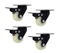 Nylon Office Chair Wheels 4Pack Swivel Casters NoiseFree 120kg Load Capacity Easy Installation Suitable for Chairs Tables Plant Stands White